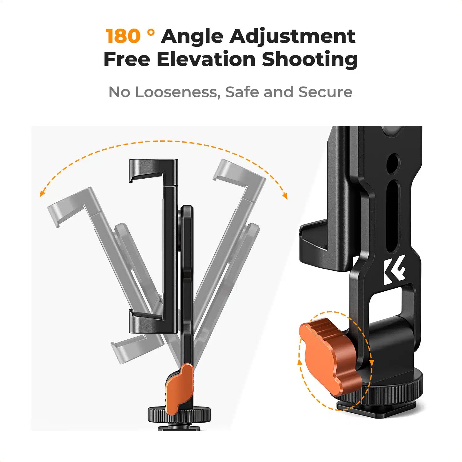 K&F METAL PHONE CLAMP WITH SHOE FOR PHONE ON CAMERA MOUNTING