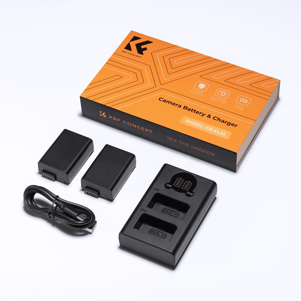 K&F CONCEPT NIKON EN-EL25 BATTERY KIT