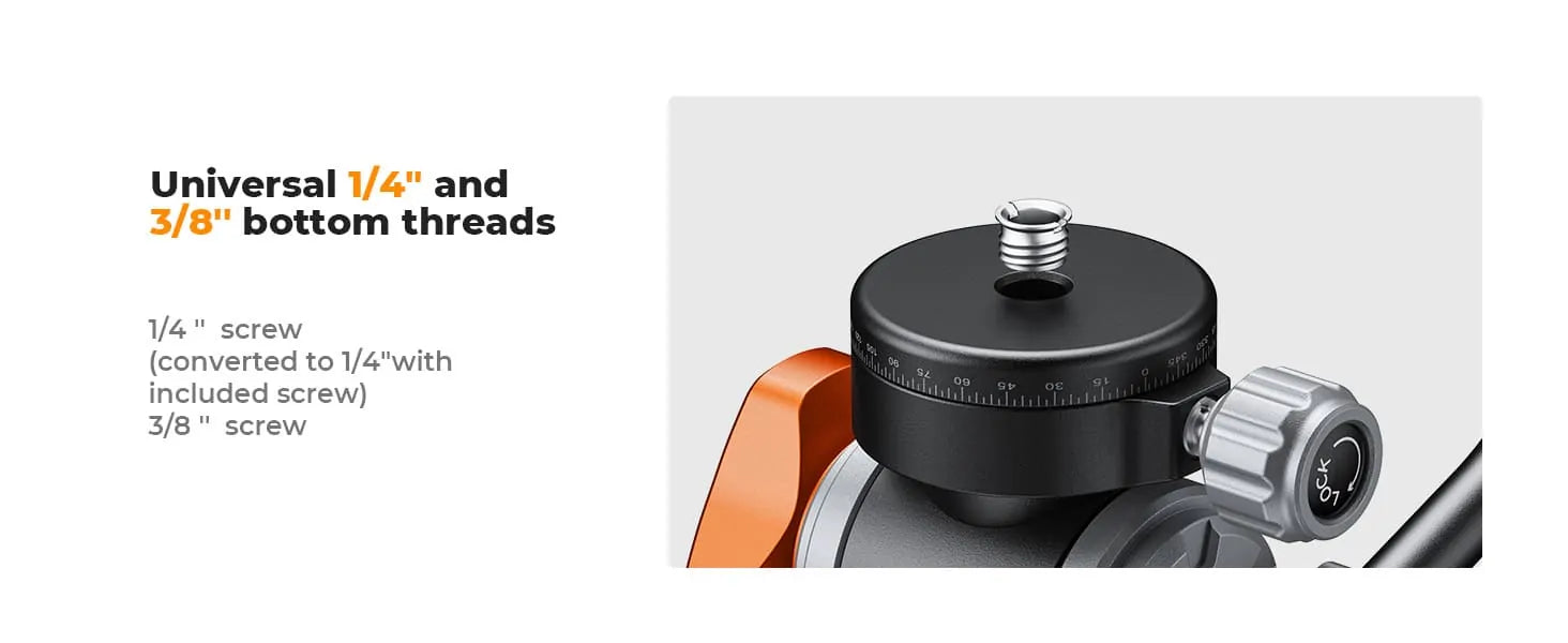 K&F CONCEPT OMNI FLUID VIDEO TRIPOD HEAD WITH MAX LOAD OF 5KG