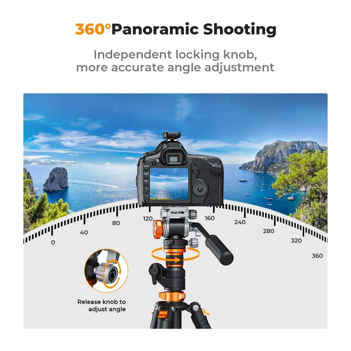 K&F CONCEPT OMNI FLUID VIDEO TRIPOD HEAD WITH MAX LOAD OF 5KG