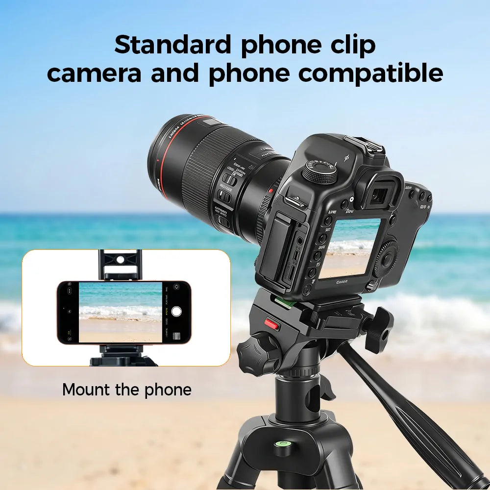 K&F CONCEPTS S254A3 OVERHEAD-VLOGGER 185CM TRIPOD WITH MONOPOD AND HORIZONTAL ARM Camera tek