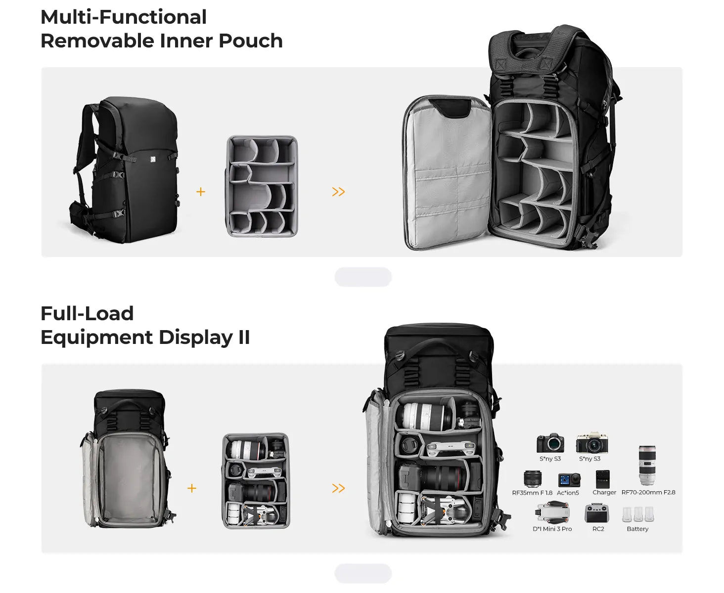 K&F STAR WANDER 40L ADVENTURE BACKPACK