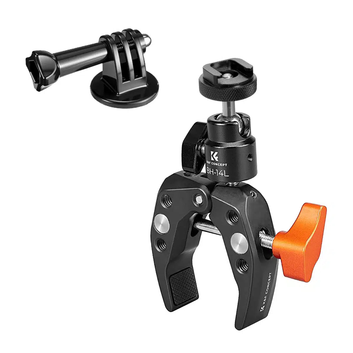 K&F SUPER CLAMP & BALL HEAD TO COLD SHOE OR 1/4" MOUNT