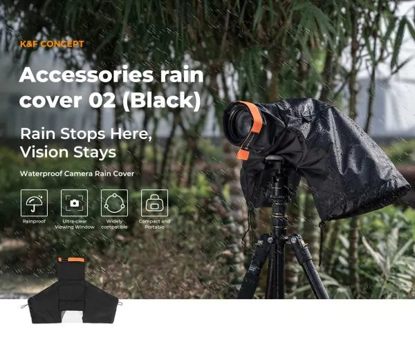K&F WATERPROOF CAMERA RAIN COVER FOR DSLR & MIRRORLESS