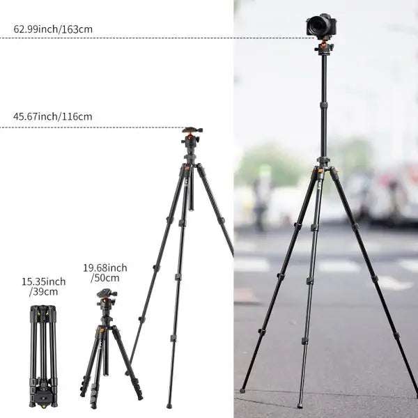 K&F CLASSIC COMPACT ENTRY LEVEL TRIPOD WITH SMARTPHONE MOUNT KF09.101
