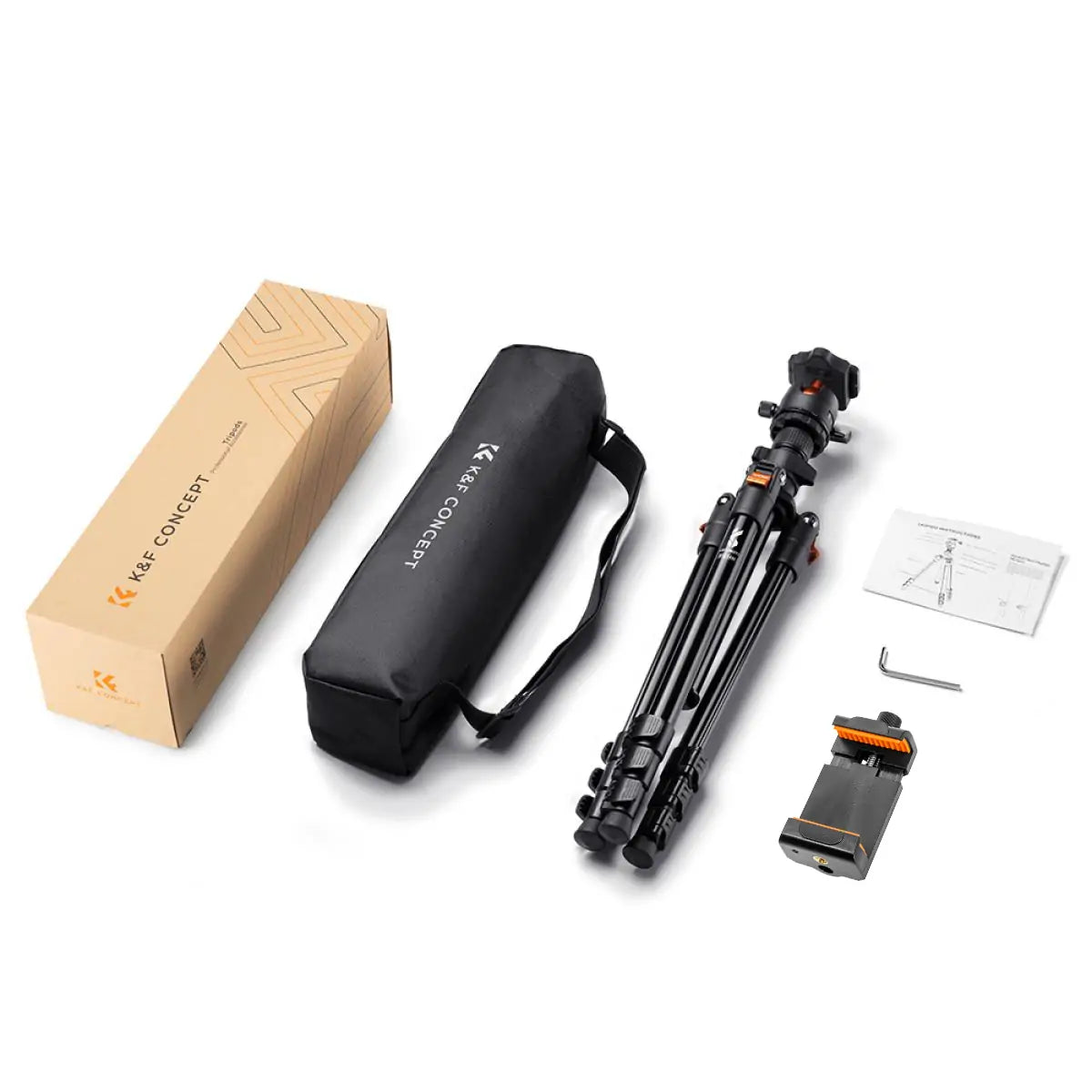 K&F CLASSIC COMPACT ENTRY LEVEL TRIPOD WITH SMARTPHONE MOUNT KF09.101