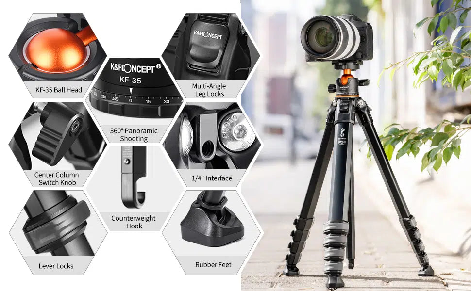 K&F CONCEPT PRO-TRAVELLER TRIPOD