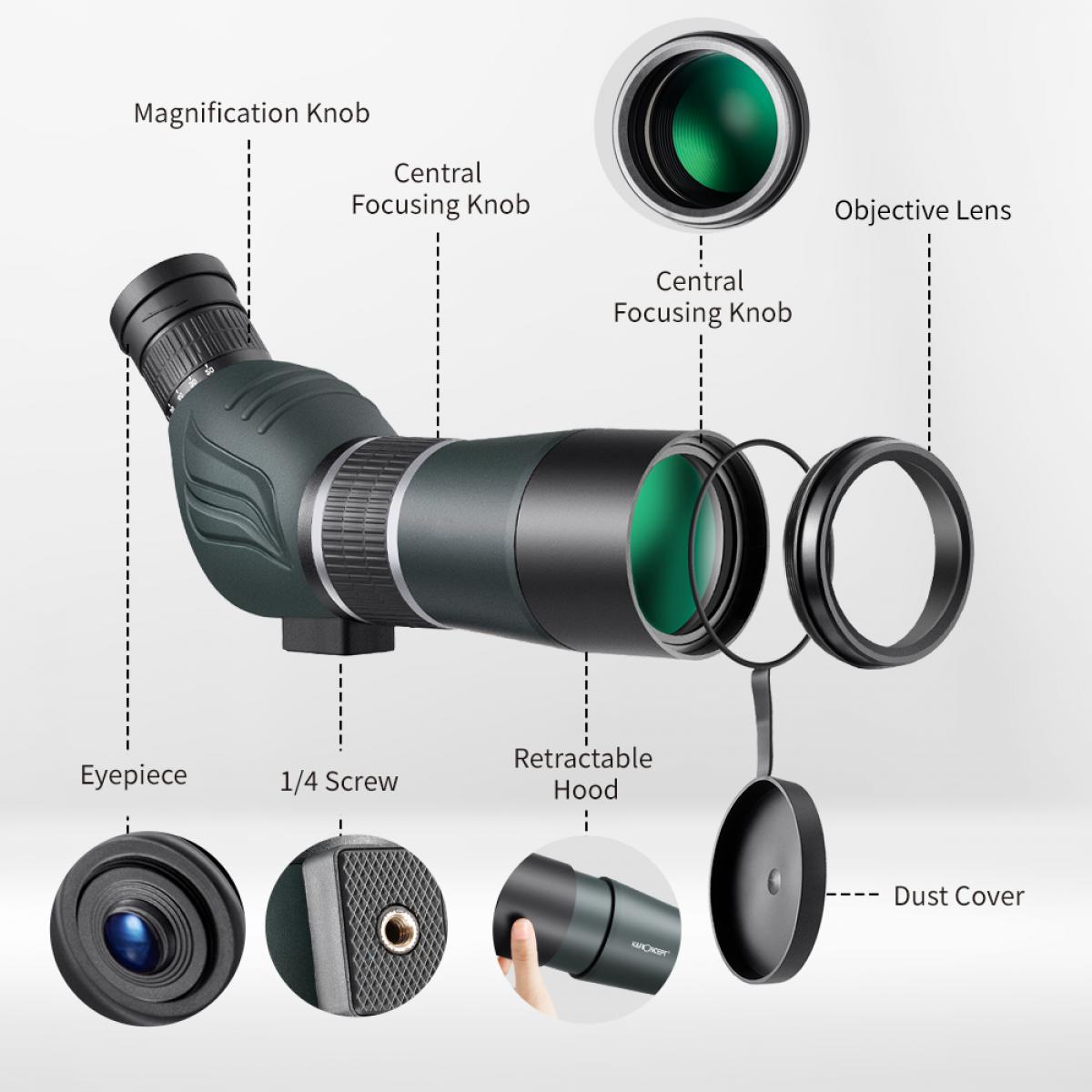 K&F CONCEPT SPOTTING SCOPE 20-60X60 KF33.033