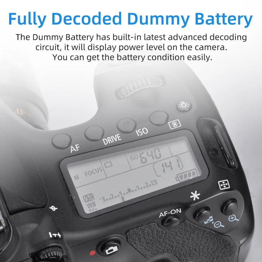 KINGMA DR-LPE17-M CANON LP-E17 DUMMY BATTERY WITH AC POWER SUPPLY
