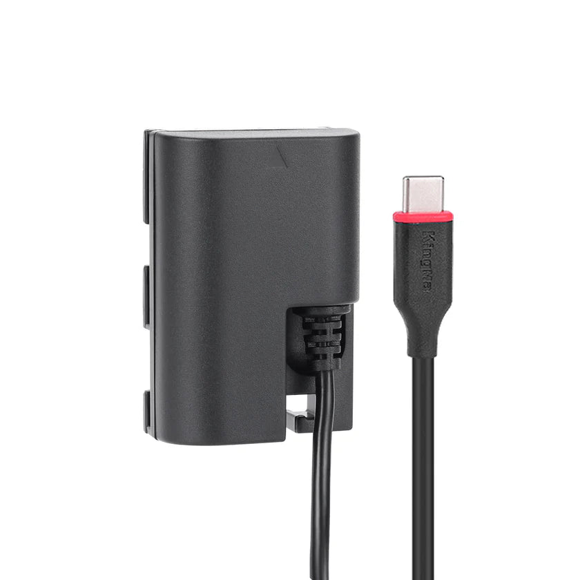 KINGMA TC-LPE6 LP-E6 USB-C REPLACEMENT DUMMY BATTERY ADAPTER FOR CANON