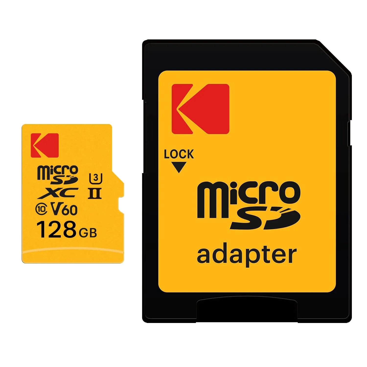 KODAK MICRO SD 128GB UHS-II U3 V60 MEMORY CARD ULTRA PRO PERFORMANCE FOR 4K OR 8K CAPTURE