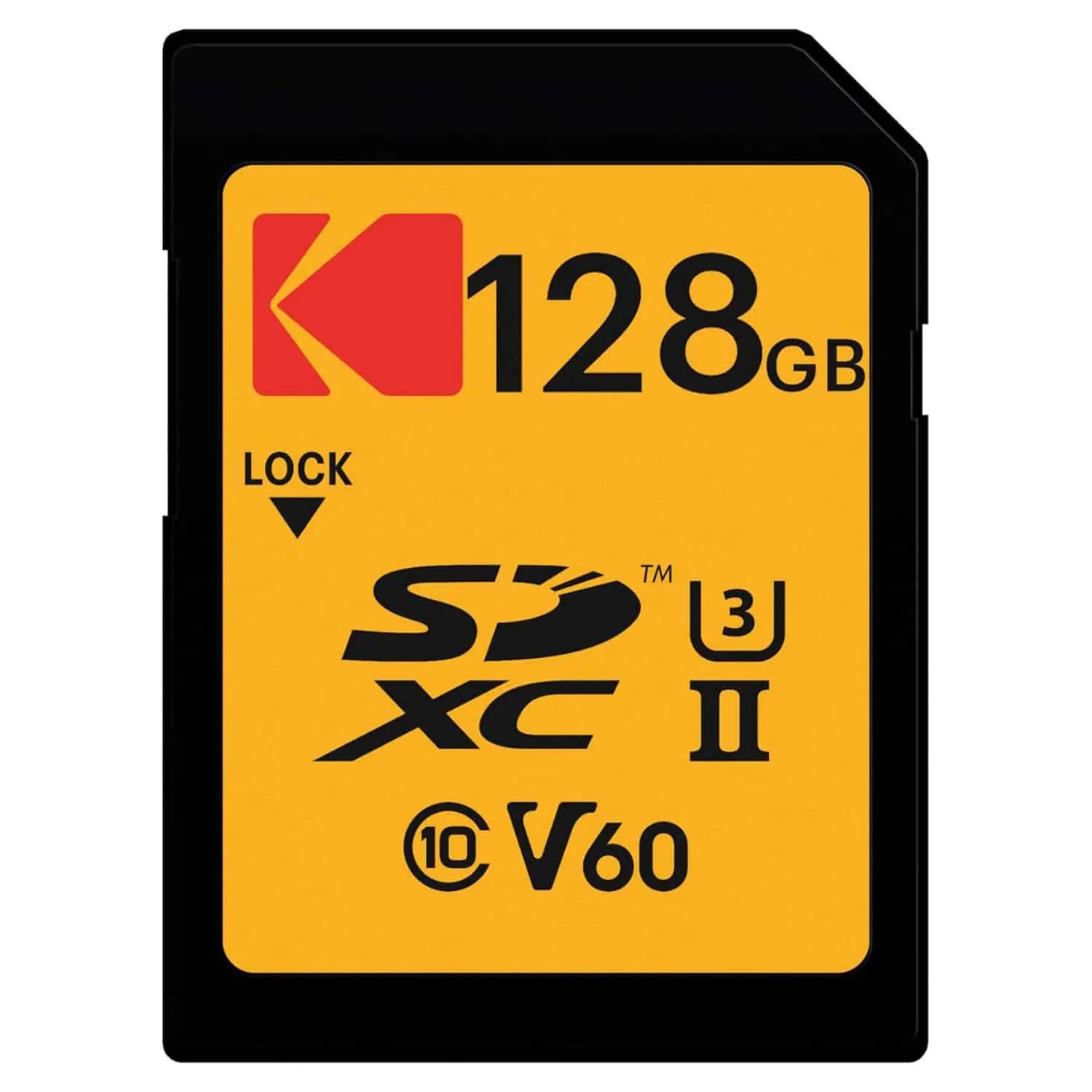 KODAK SDXC 128GB UHS-II U3 V60 MEMORY CARD ULTRA PRO PERFORMANCE FOR 4K OR 8K CAPTURE
