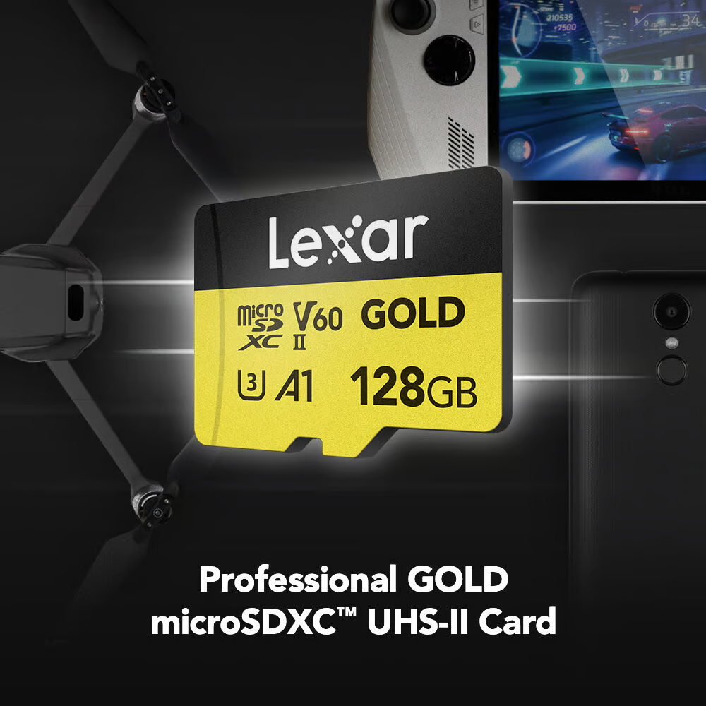 LEXAR PRO MICRO SDXC UHS-II 128GB - GOLD SERIES