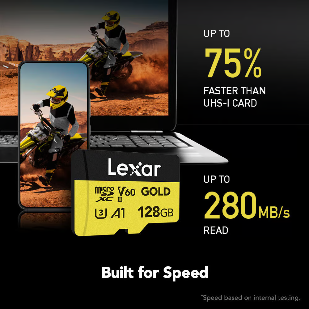 LEXAR PRO MICRO SDXC UHS-II 128GB - GOLD SERIES