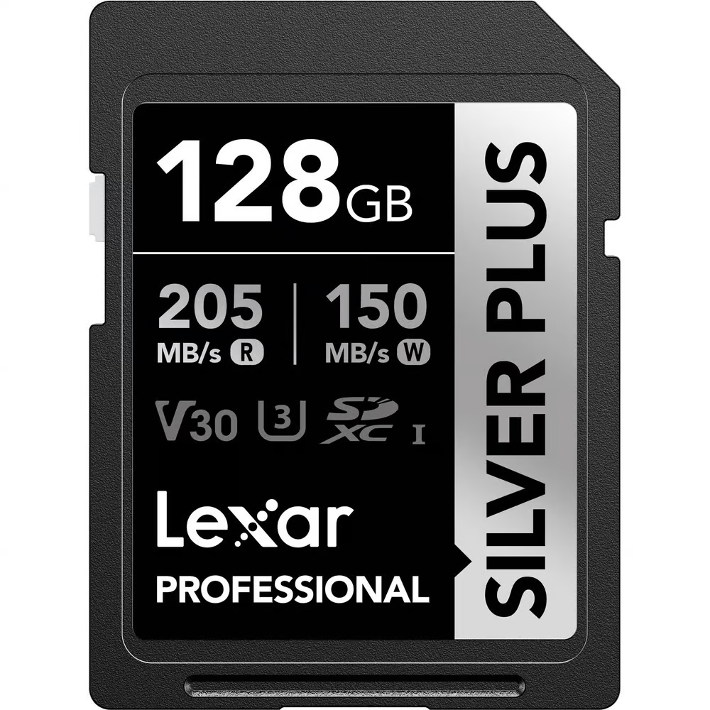 LEXAR PRO SDXC UHS-I 128GB MEMORY CARD SILVER PLUS SERIES