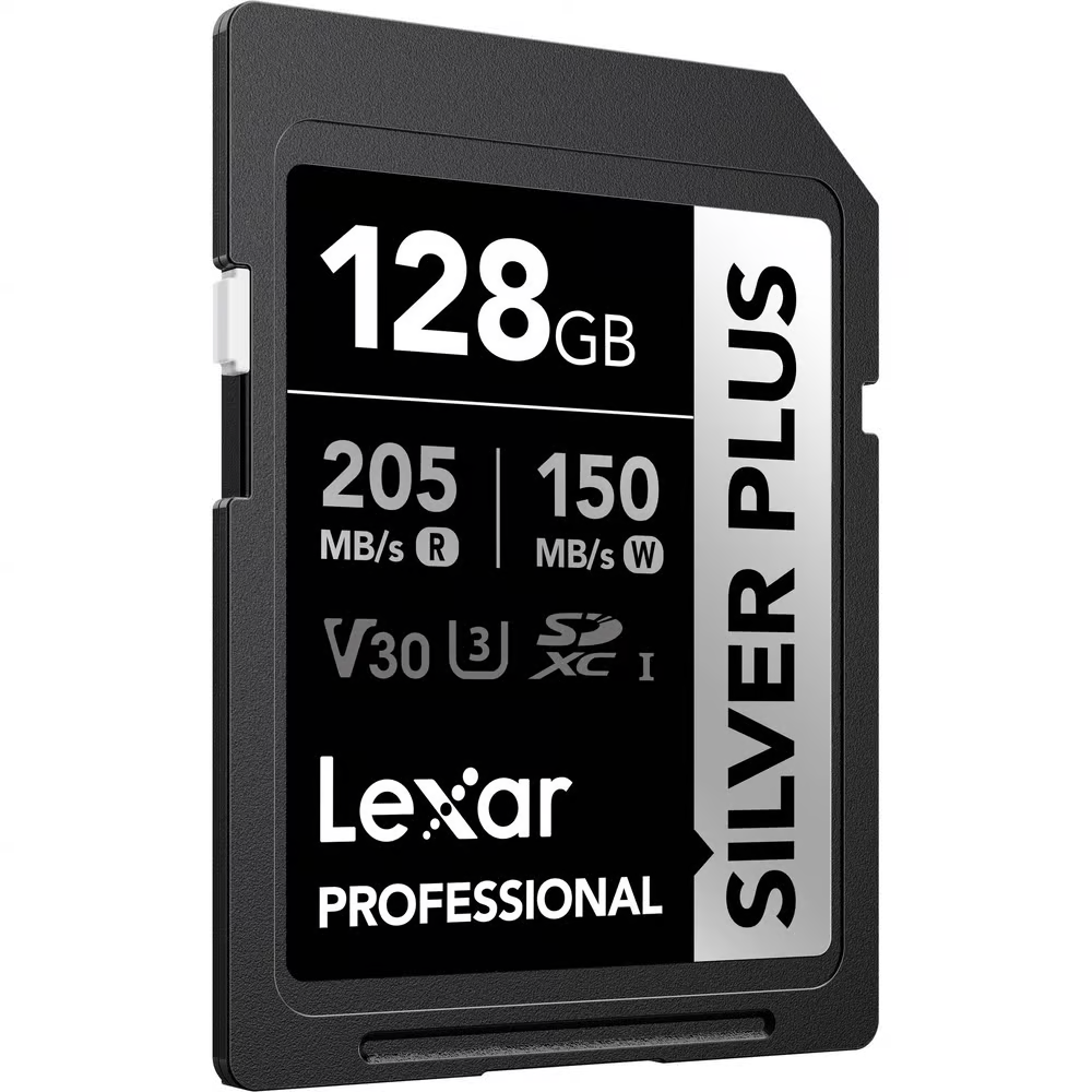 LEXAR PRO SDXC UHS-I 128GB MEMORY CARD SILVER PLUS SERIES