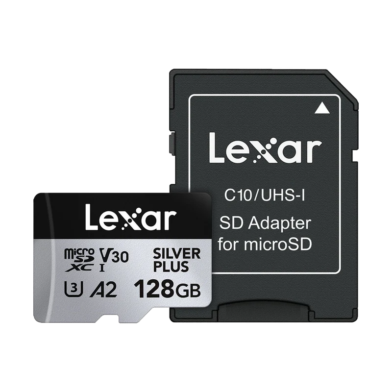 LEXAR PRO MICRO SDXC UHS-I 128GB + ADAPTER SILVER PLUS SERIES