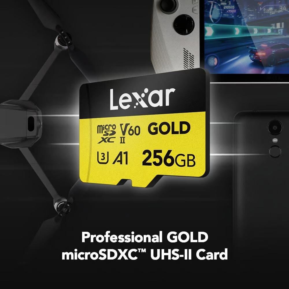 LEXAR PRO MICRO SDXC UHS-II 256GB - GOLD SERIES