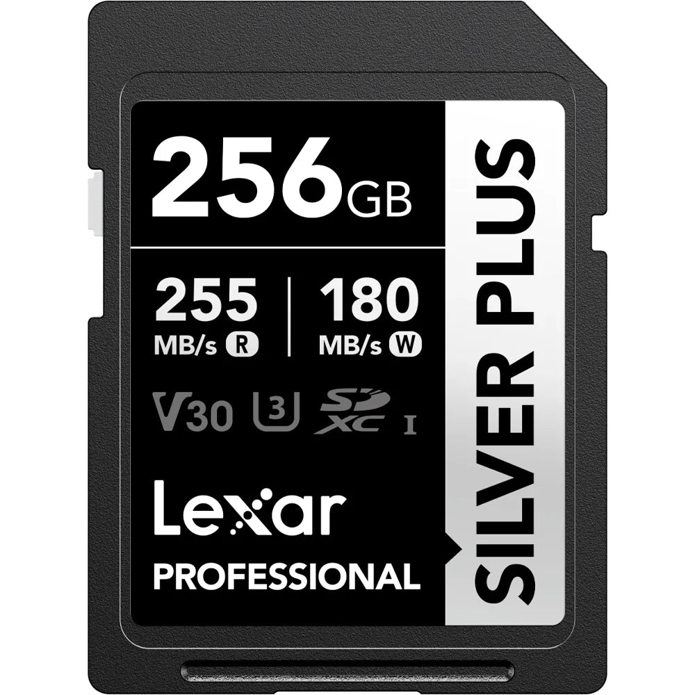 LEXAR PRO SDXC UHS-I 256GB MEMORY CARD SILVER PLUS SERIES Camera tek