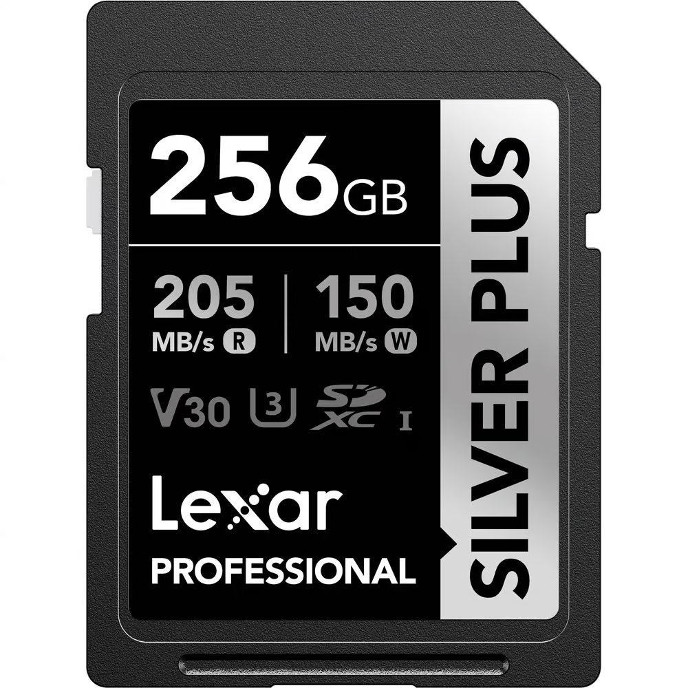 LEXAR PRO SDXC UHS-I 256GB MEMORY CARD SILVER PLUS SERIES