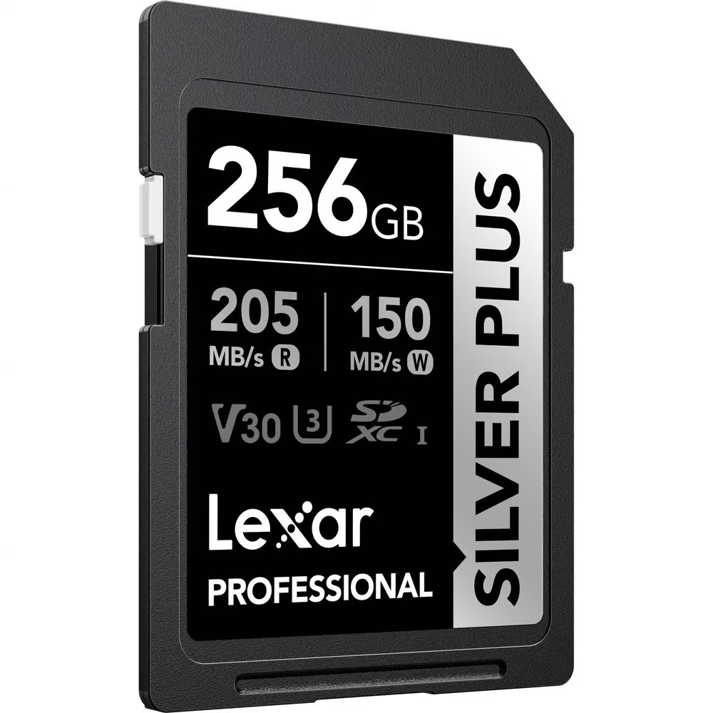 LEXAR PRO SDXC UHS-I 256GB MEMORY CARD SILVER PLUS SERIES