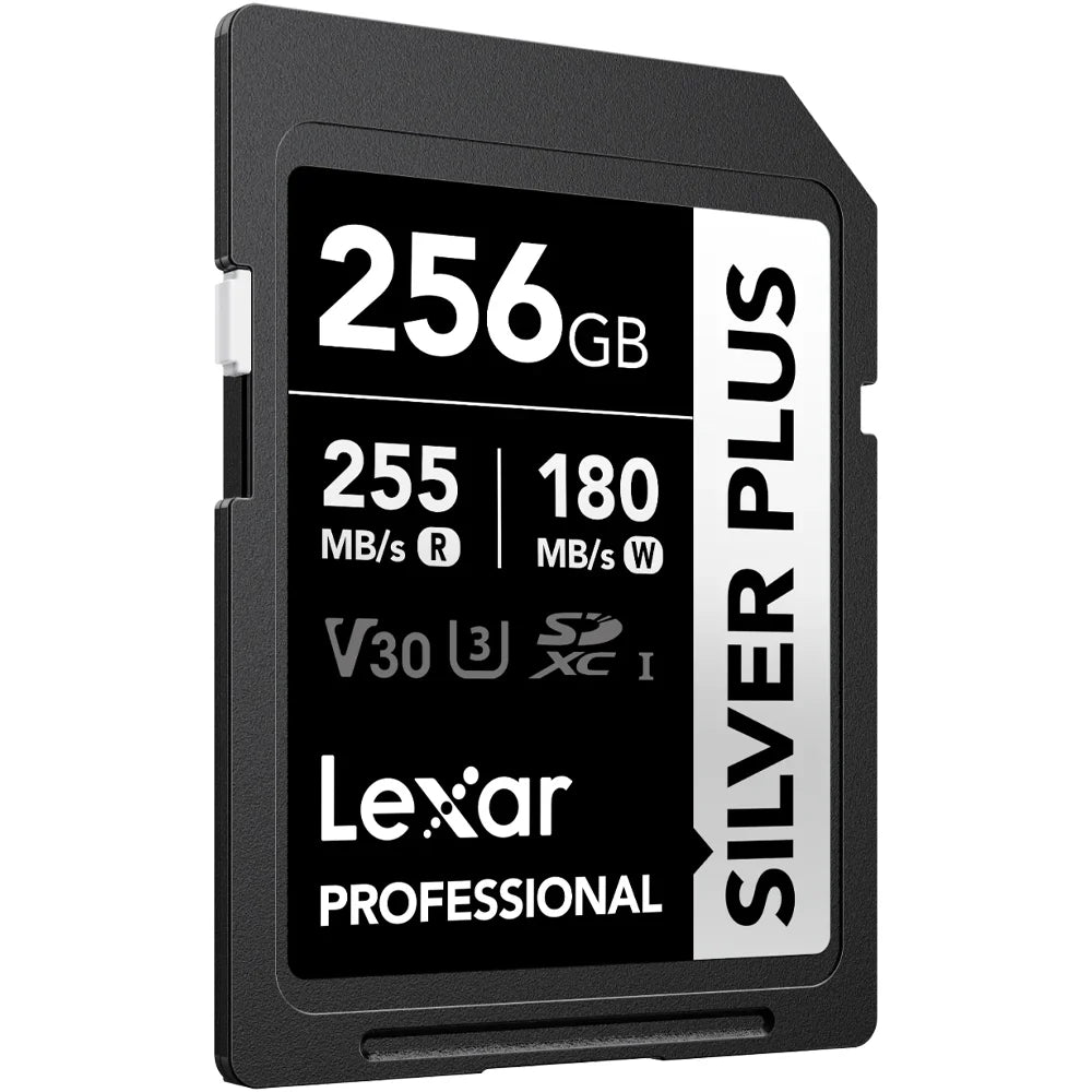LEXAR PRO SDXC UHS-I 256GB MEMORY CARD SILVER PLUS SERIES Camera tek