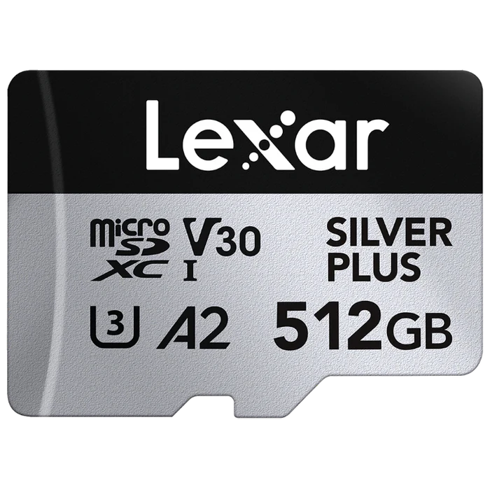 LEXAR PRO MICRO SDHC UHS-I 512GB + ADAPTER SILVER PLUS SERIES