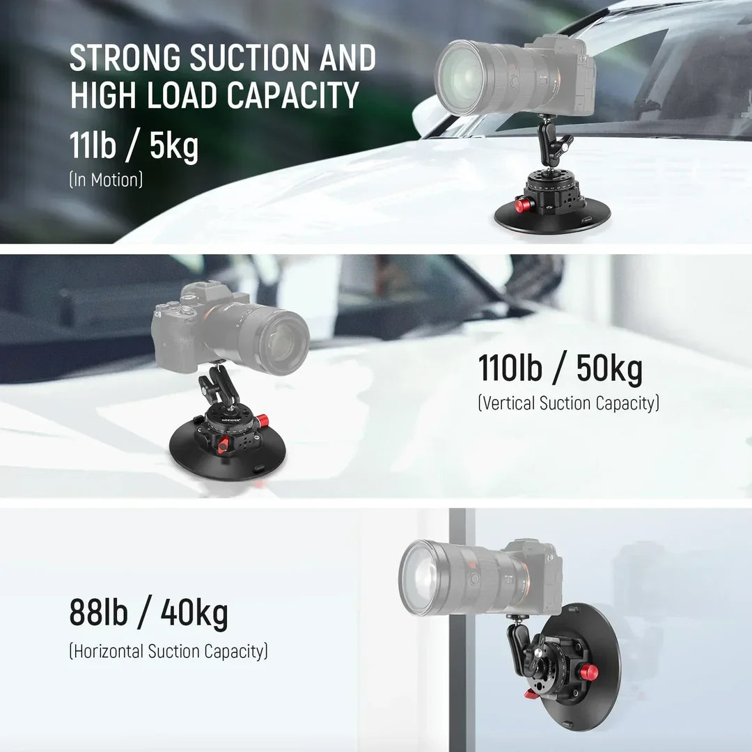 NEEWER CA013 6 INCH CAMERA SUCTION MOUNT WITH BALL HEAD MAGIC ARM