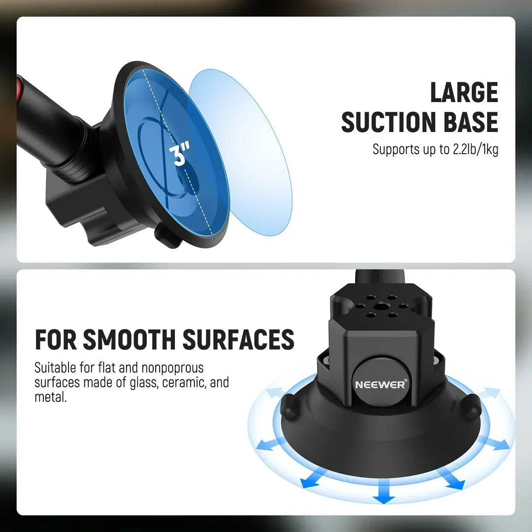 NEEWER CA136 TRIPLE SUCTION CUP EXTENSION POLE CAR