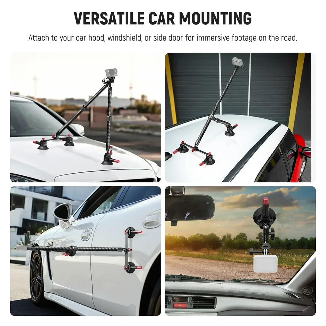 NEEWER CA136 TRIPLE SUCTION CUP EXTENSION POLE CAR
