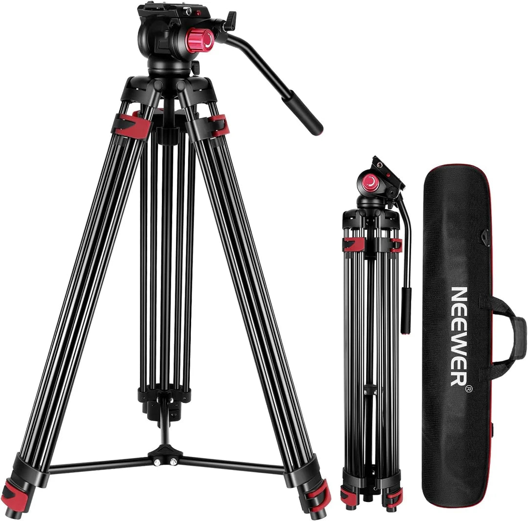 NEEWER DS801 79INCH/200CM ALUMINIUM VIDEO TRIPOD WITH FLUID HEAD