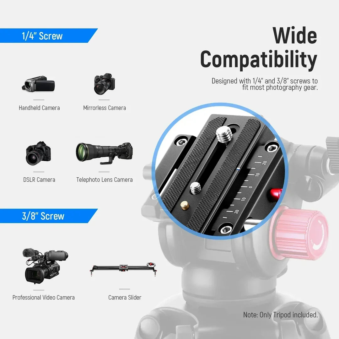 NEEWER DS801 79INCH/200CM ALUMINIUM VIDEO TRIPOD WITH FLUID HEAD