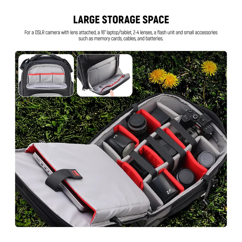 NEEWER PB027 2-IN-1 TROLLEY PULL BAR ROLLING CAMERA BACKPACK BAG