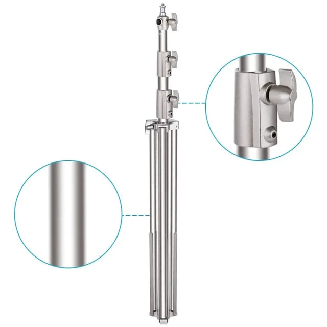 NEEWER ST-260SS 260CM HEAVY DUTY SILVER SS SPRING - CUSHIONED LIGHT STAND