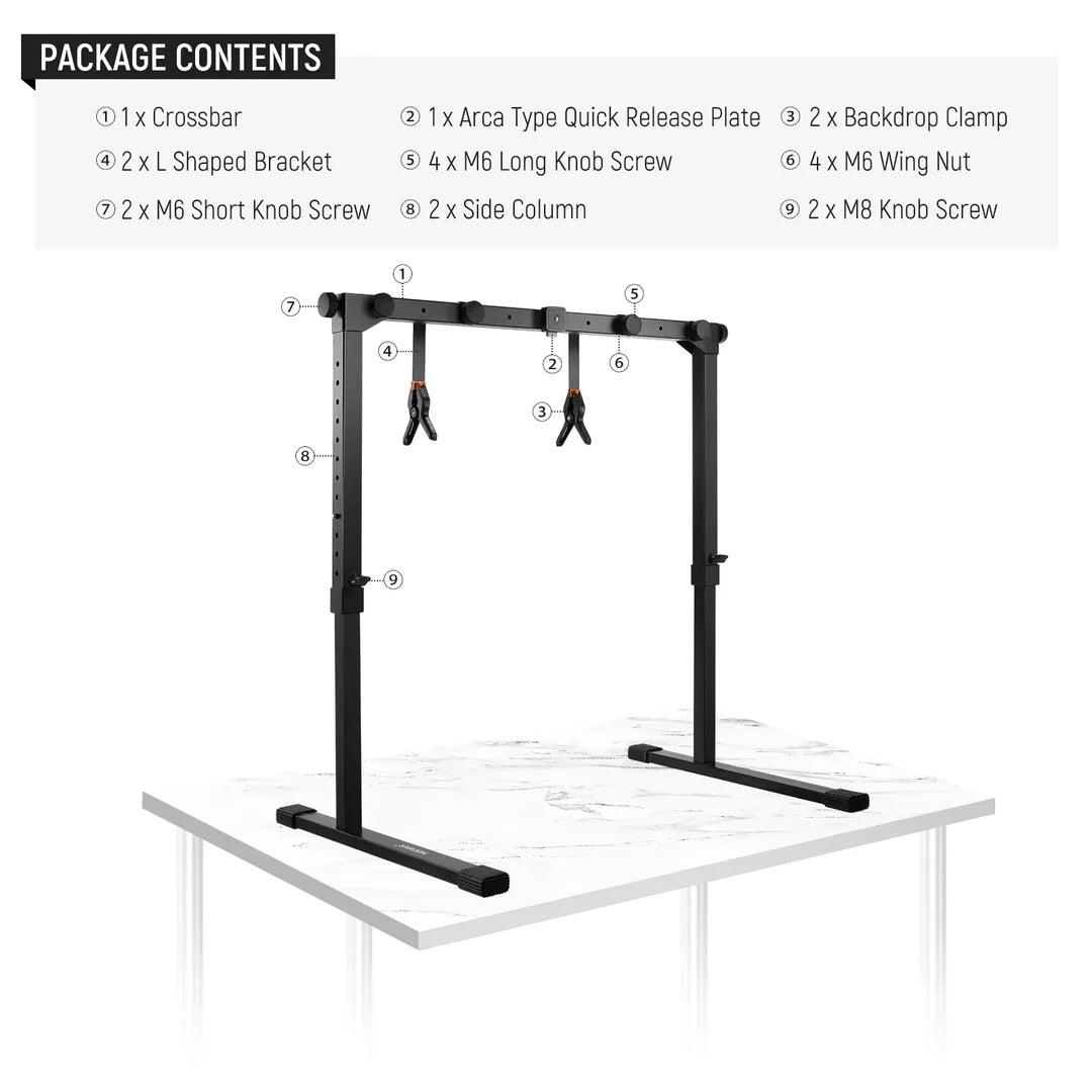 NEEWER ST200 OVERHEAD CAMERA DESKTOP STAND WITH ARCA TYPE QR PLATE