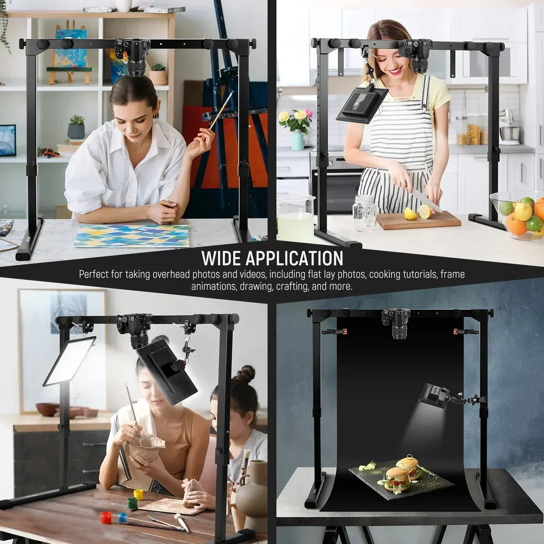 NEEWER ST200 OVERHEAD CAMERA DESKTOP STAND WITH ARCA TYPE QR PLATE