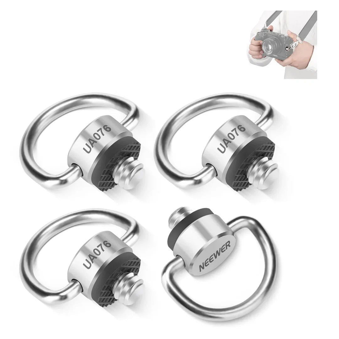 NEEWER UA076 STAINLESS STEEL 1/4' D RING SCREW SET 4 PACK