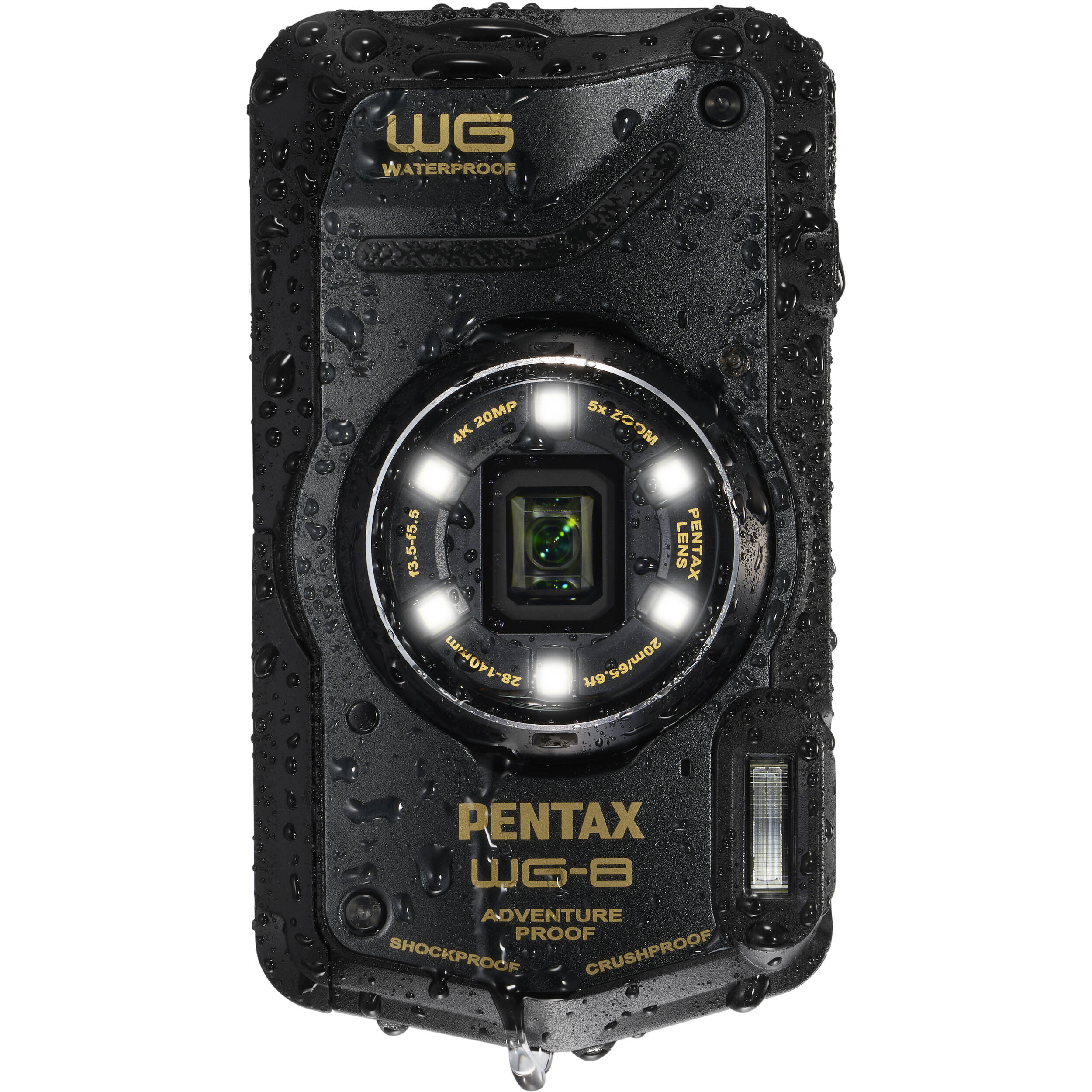 Pentax WG-8 Black Digital Camera: Durable for Every Explorer