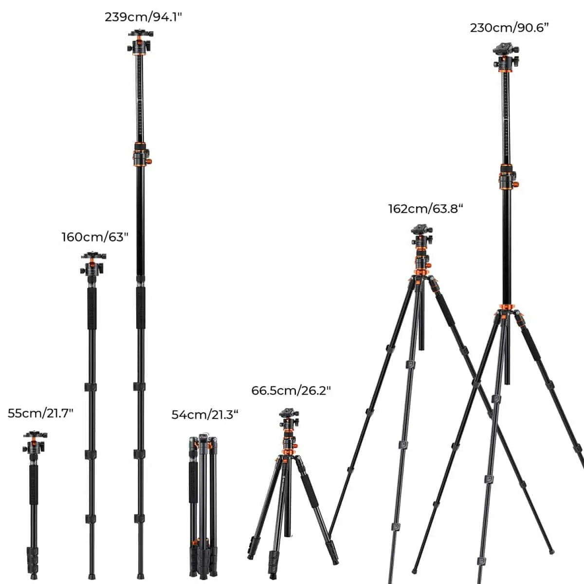 K&F PRO-REACH TRIPOD WITH MONOPO