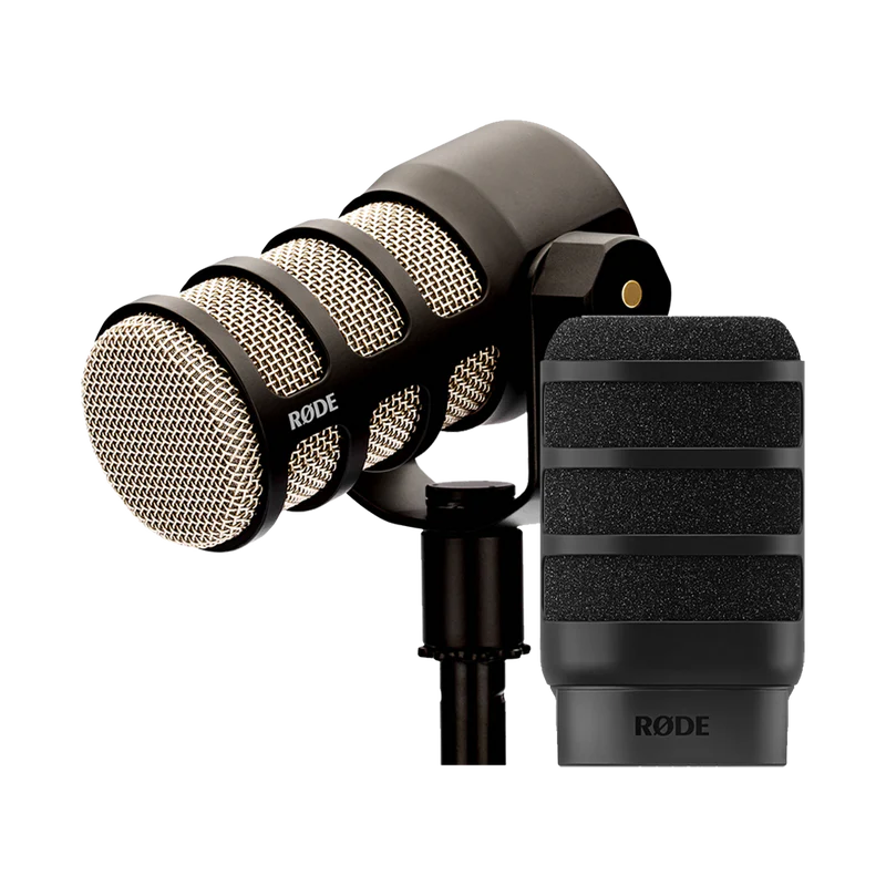 Rode PodMic Dynamic Podcasting Microphone + Free Rode WS14 Pop Filter (Black)