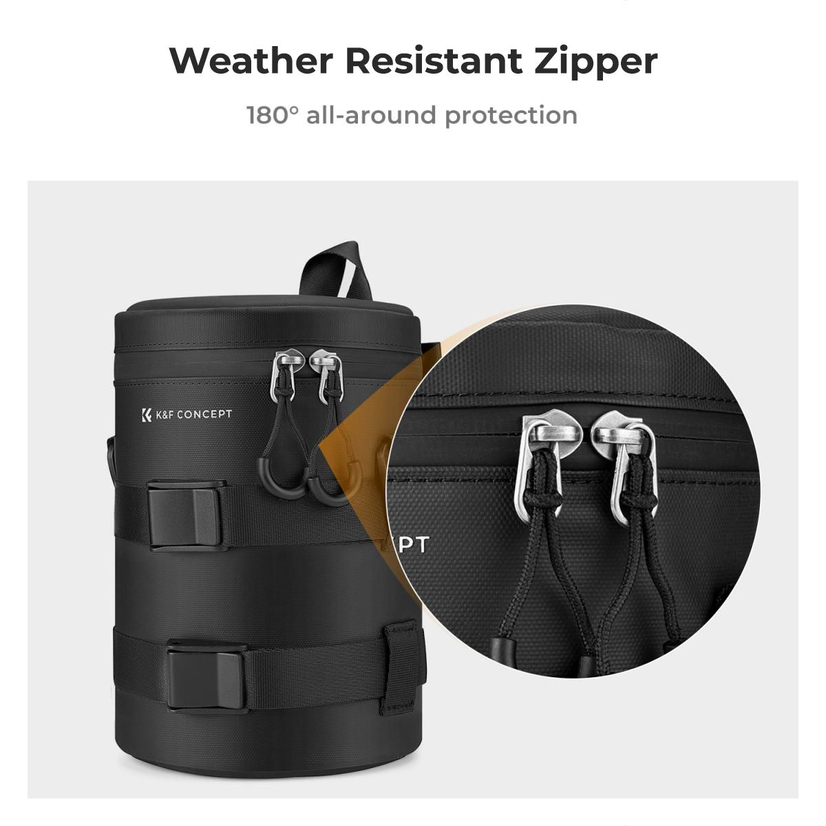 K&F CAMERA LENS POUCH (X-LRG) WEATHERPROOF WITH BLOWER BULB