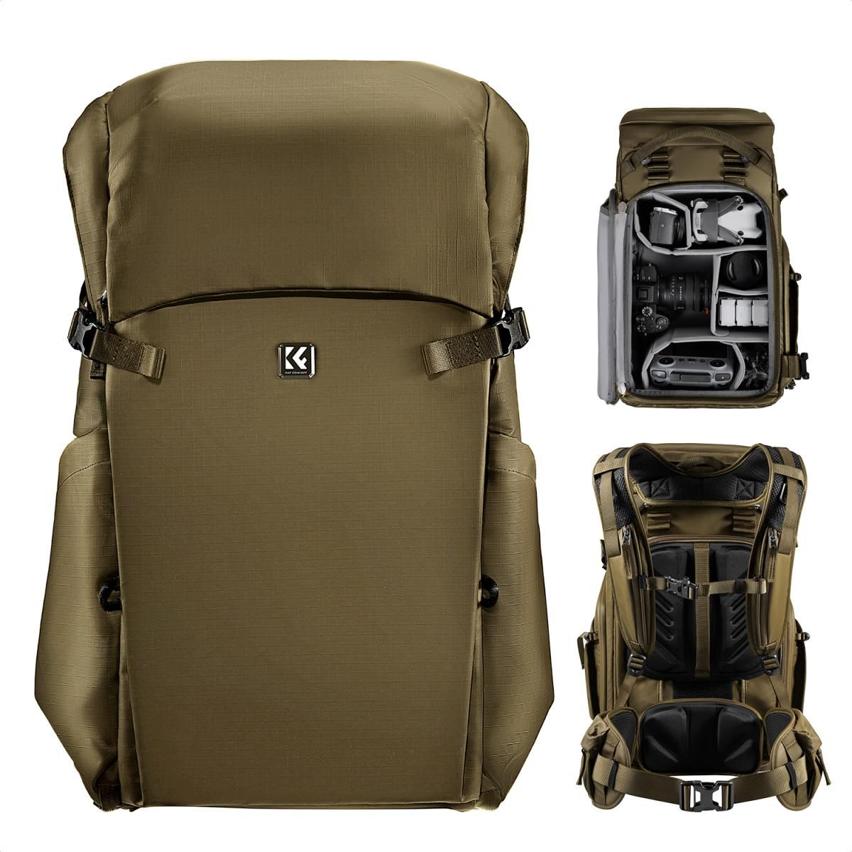 K&F STAR WANDER 30L ADVENTURE BACKPACK - KHAKI