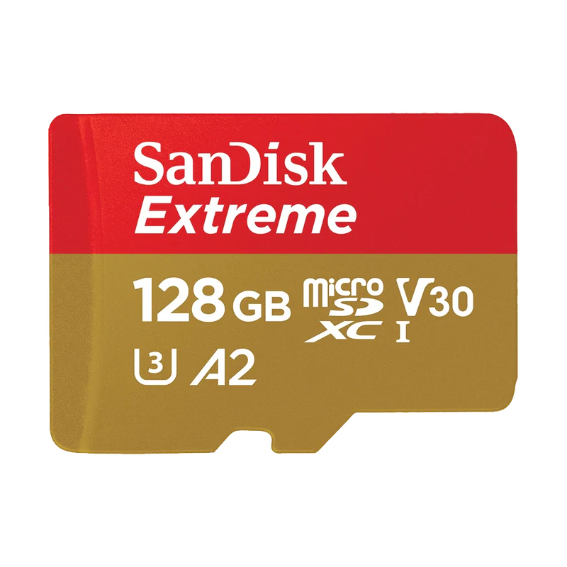 SANDISK EXTREME MICRO SDXC 128GB (190MB/S) UHS-I 4K VIDEO