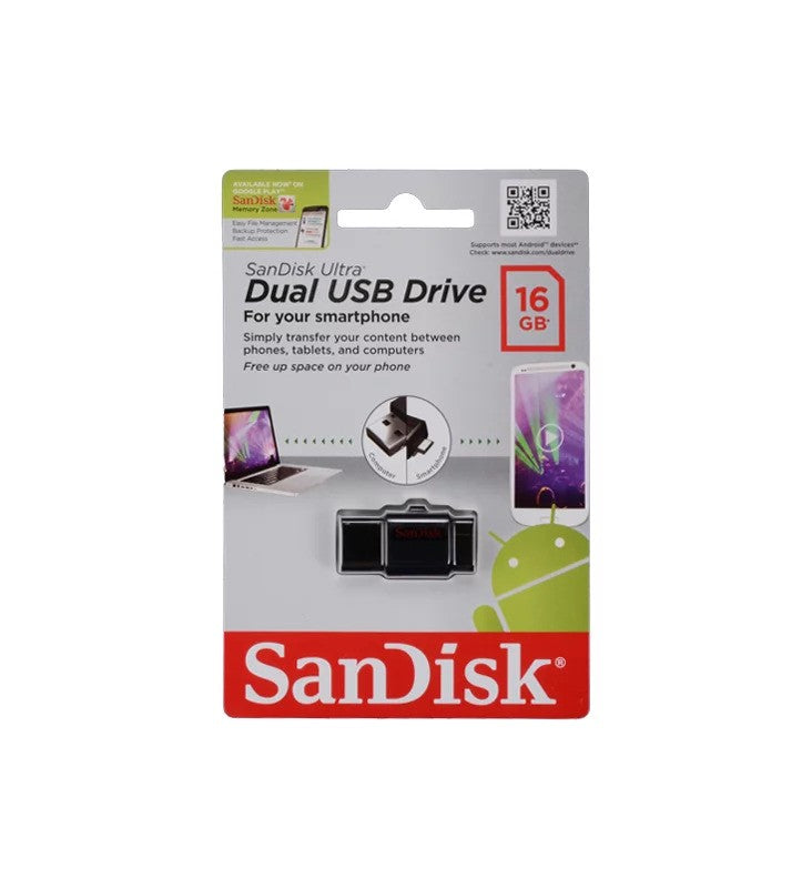 SANDISK ULTRA DUAL USB DRIVE - 16GB Camera tek