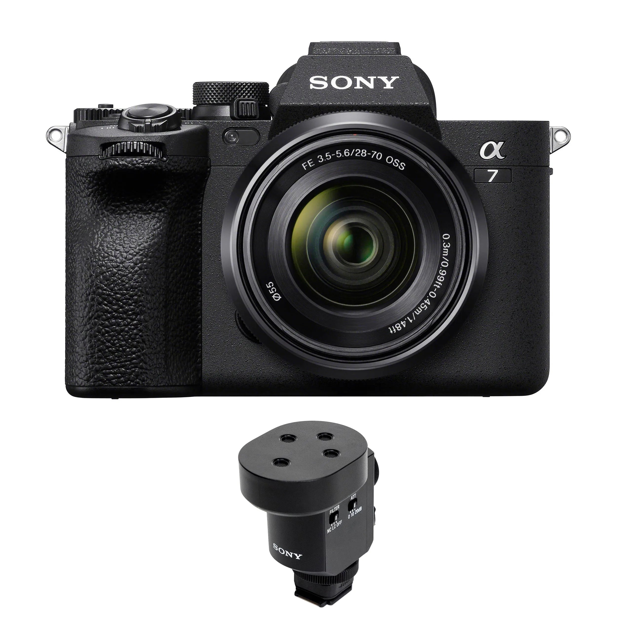 Sony Alpha A7 IV Mirrorless Digital Camera with 28-70mm Lens + Free Microphone