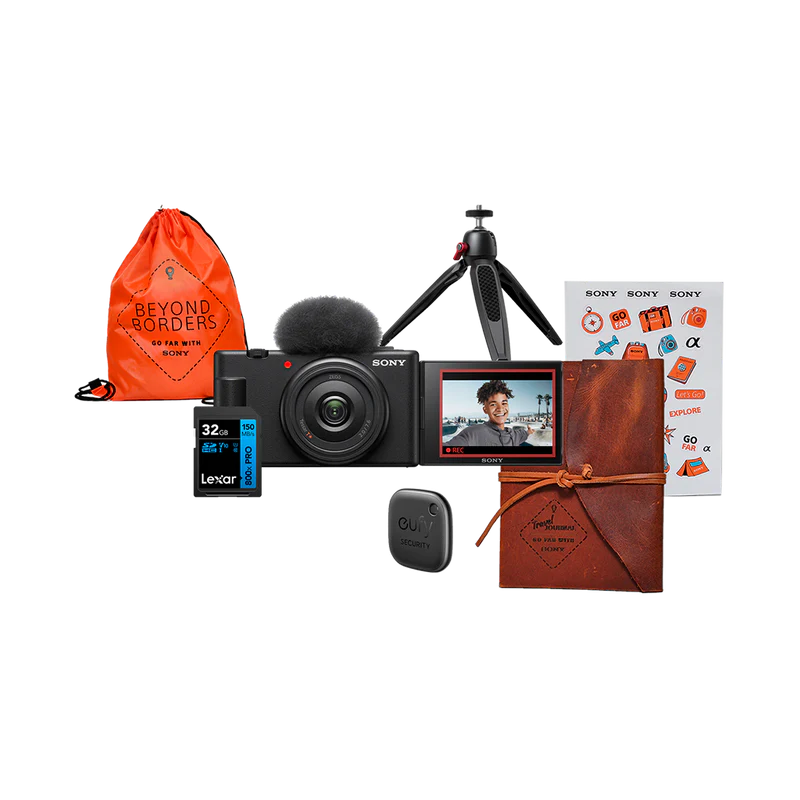 Sony ZV-1F Vlogging Camera (Black) + FREE Beyond Borders Travel Kit