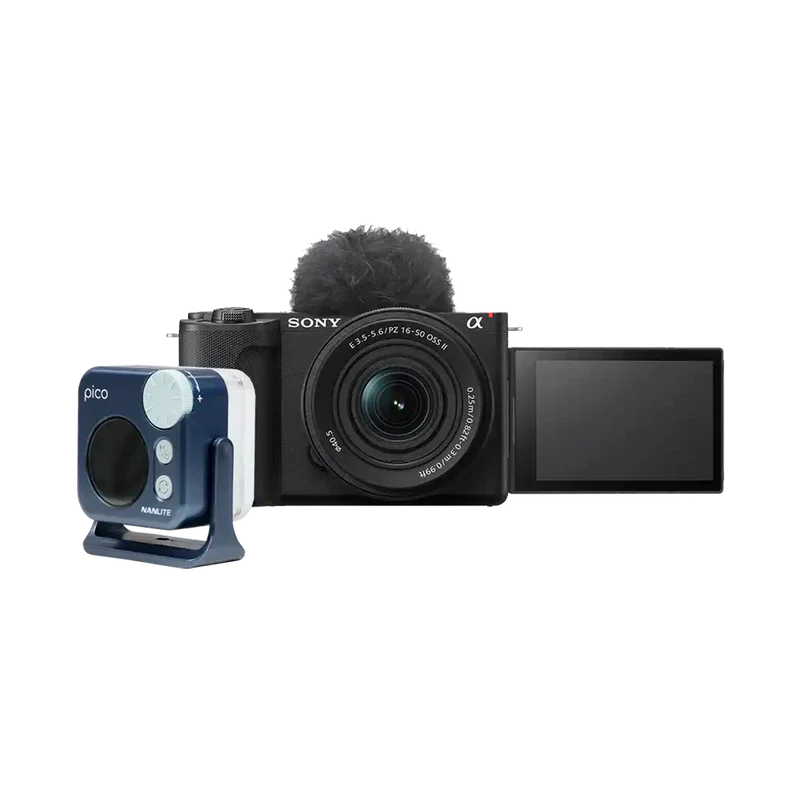 Sony ZV-E10 II Mirrorless Camera with 16-50mm II Lens (Black) + FREE Nanlite Pico LED Mini Pocket Light