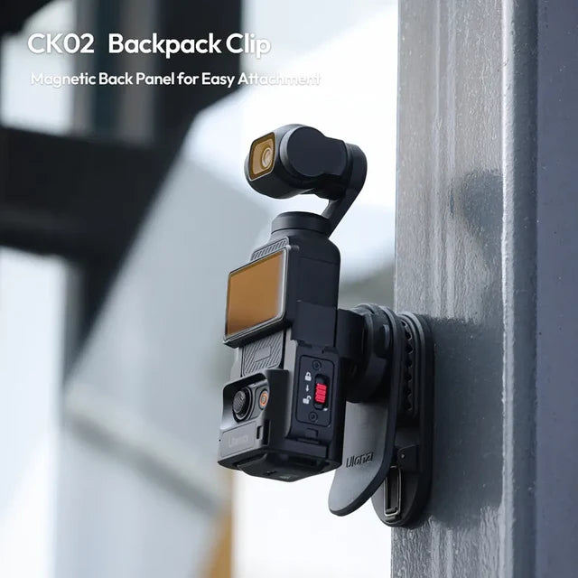 ULANZI CK02 MAGNETIC CLIP MOUNT WITH QUICK-RELEASE PLATE FOR ACTION CAMERAS