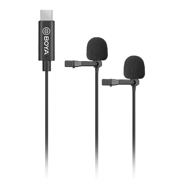 BOYA USB TYPE-C DUAL LAVALIER MICROPHONES BY-M3D