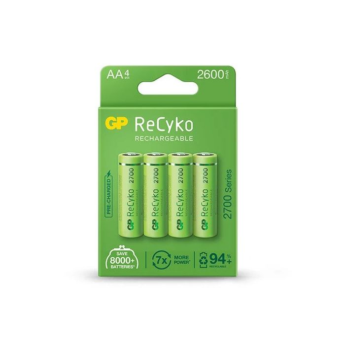 GP ReCyko battery 2600mAh AA (4 battery pack) Camera tek